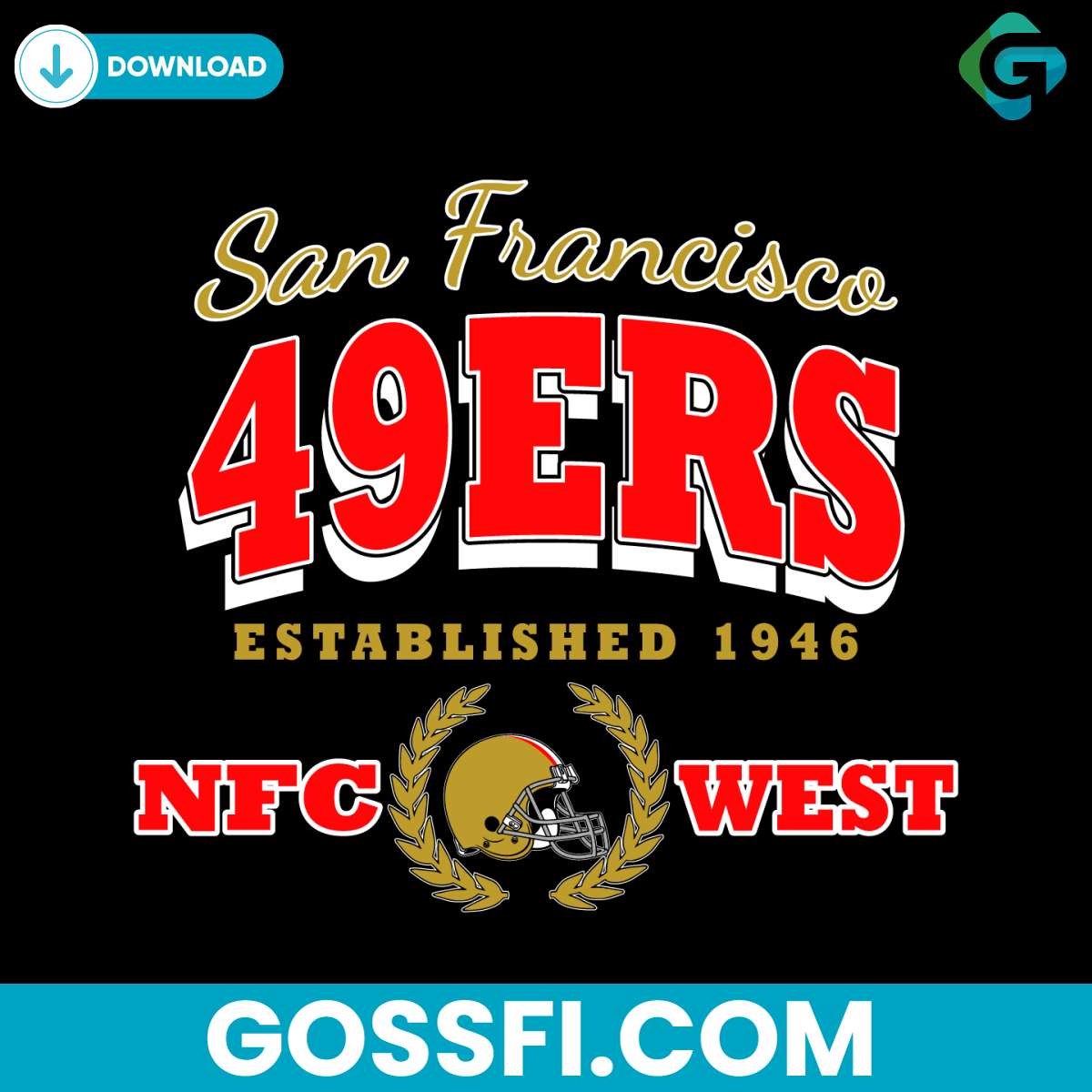 san-francisco-49ers-established-1946-nfc-west-svg