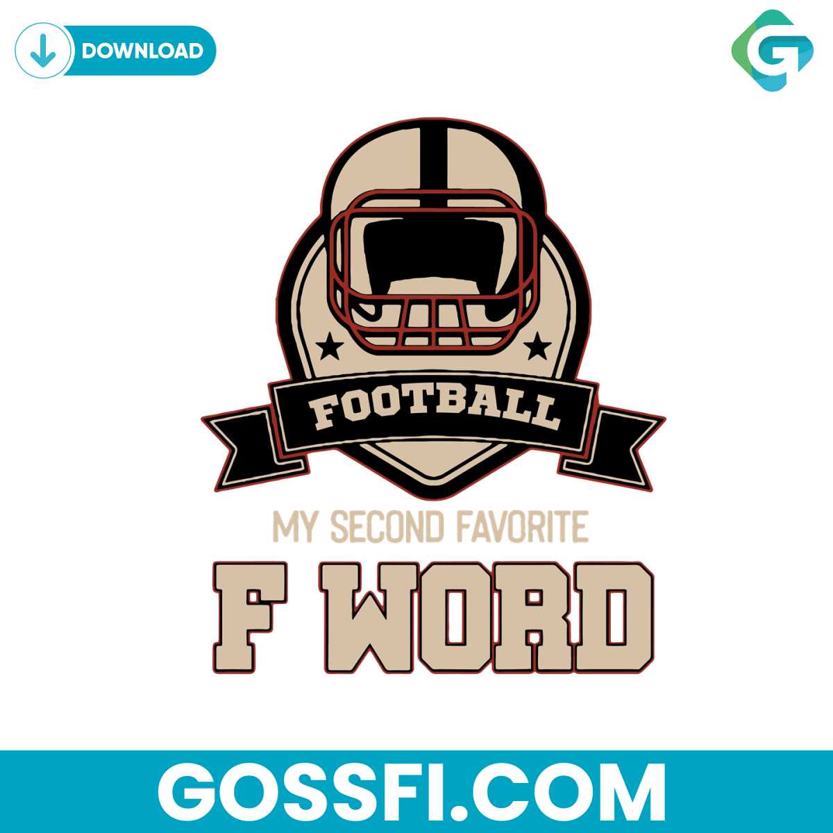 football-my-second-favorite-f-word-svg