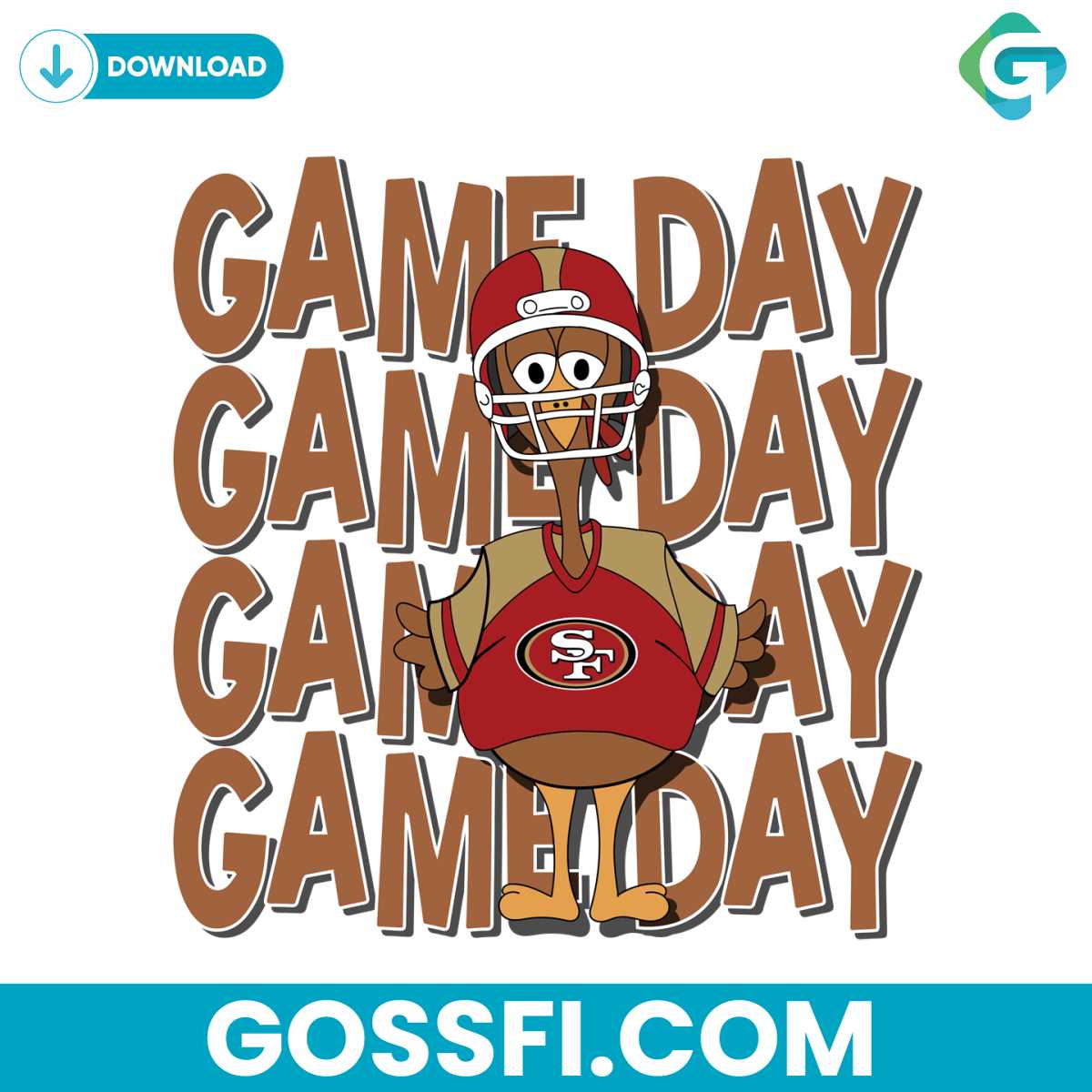 game-day-turkey-san-francisco-49ers-svg-digital-download