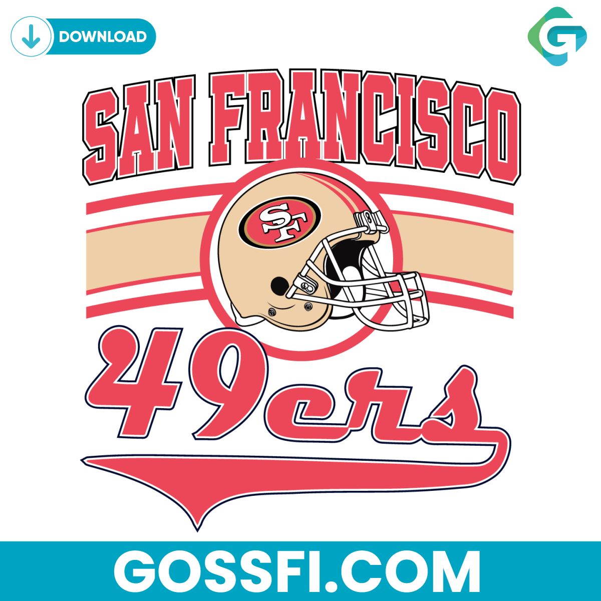 San Francisco 49ers Helmet Svg Digital Download - Gossfi.com