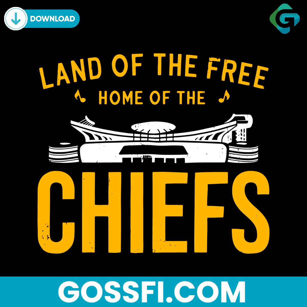 land-of-the-free-home-of-the-chiefs-svg-digital-download