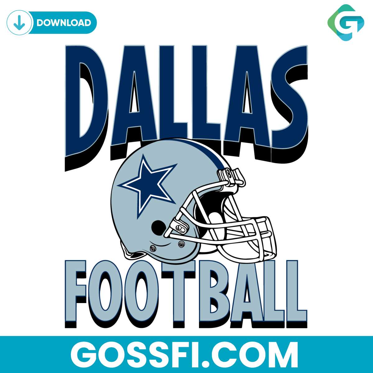 dallas-football-helmet-svg-digital-download