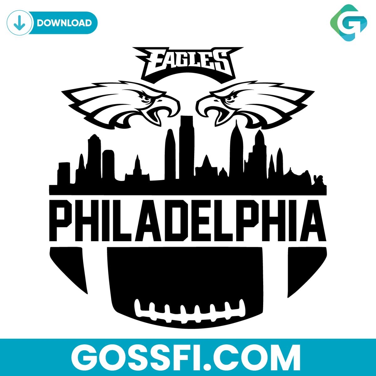 philadelphia-eagles-football-skyline-svg-digital-download