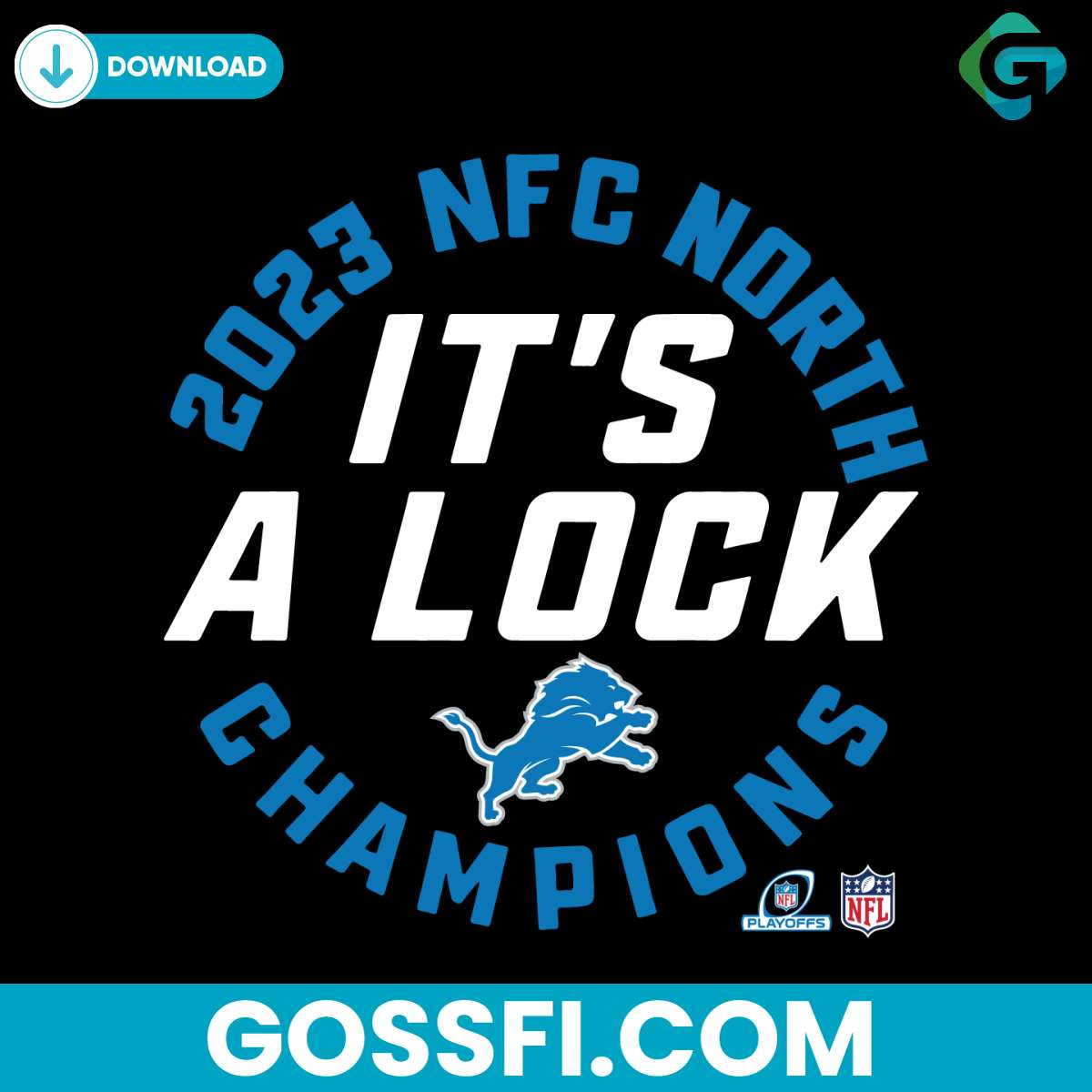 detroit-lions-its-a-lock-2023-nfc-north-division-champions-svg