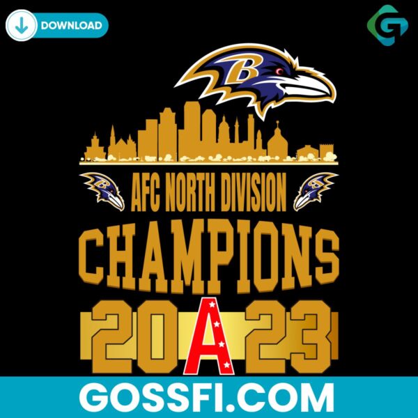 nfc-north-champion-2023-baltimore-ravens-svg