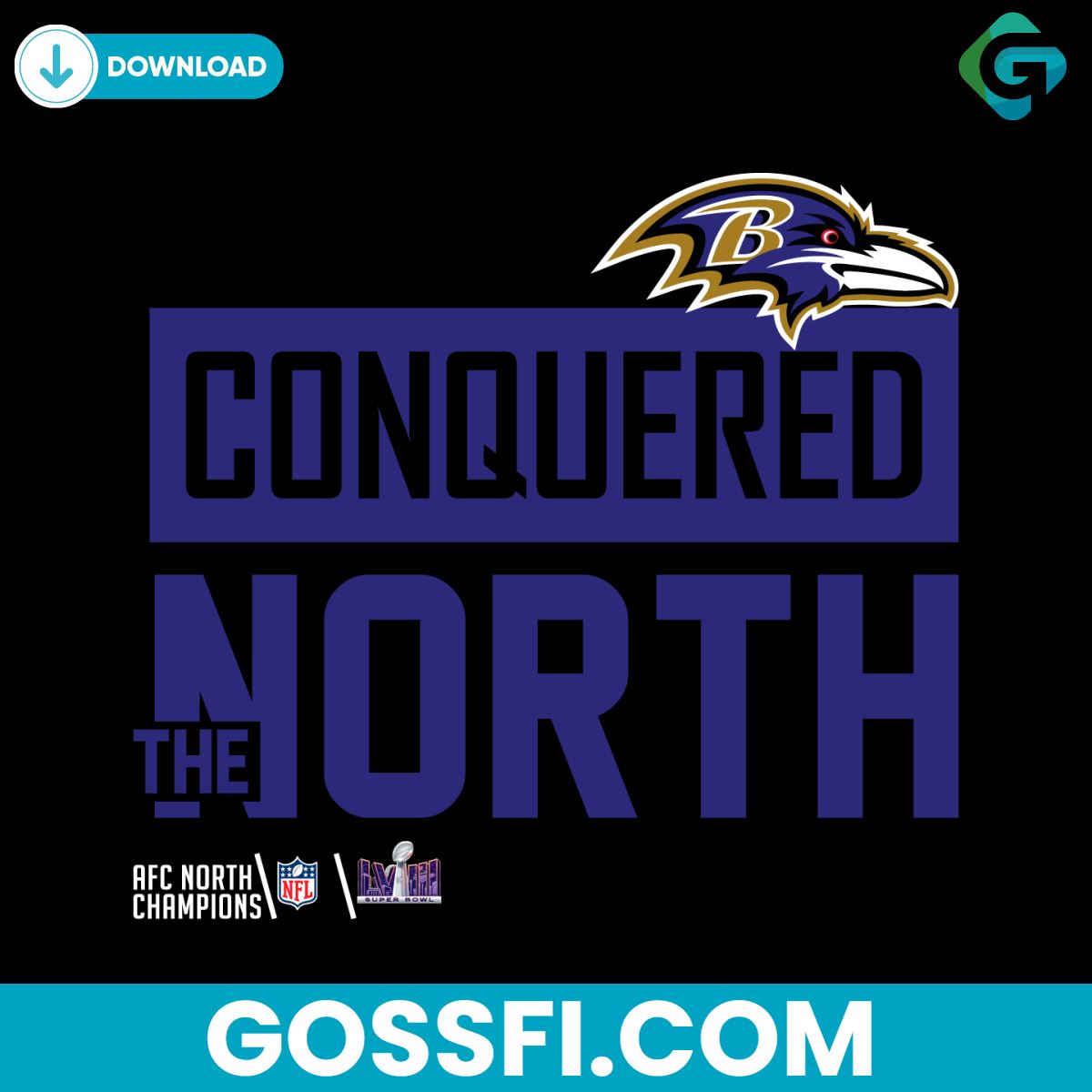 conquered-the-north-baltimore-ravens-svg-digital-download