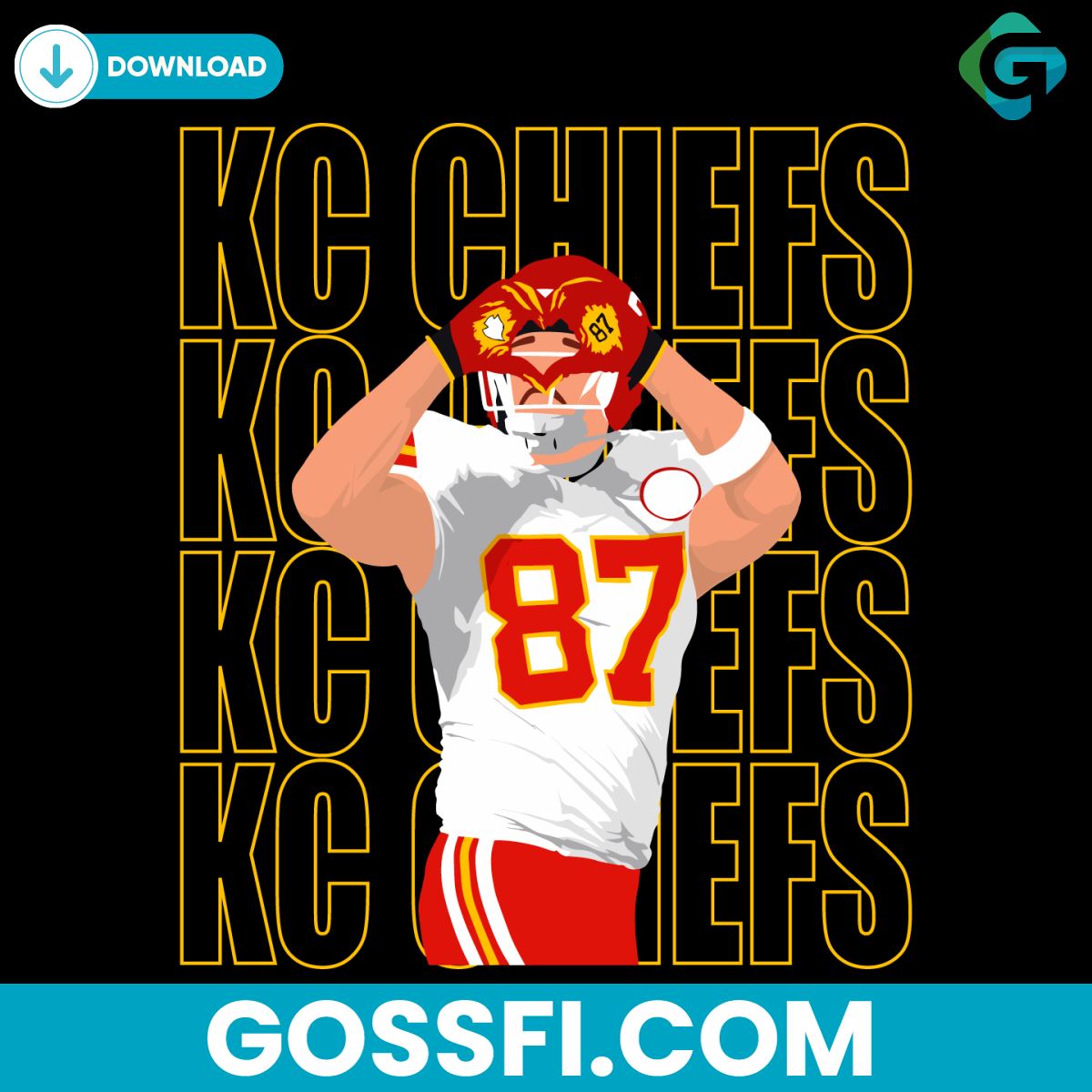 kansas-city-chiefs-player-87-travis-kelce-heart-hands-svg