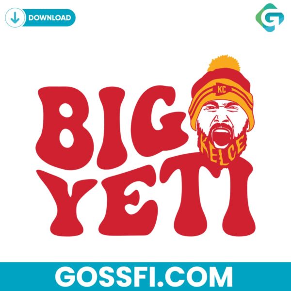 big-yeti-travis-kelce-chiefs-football-player-svg