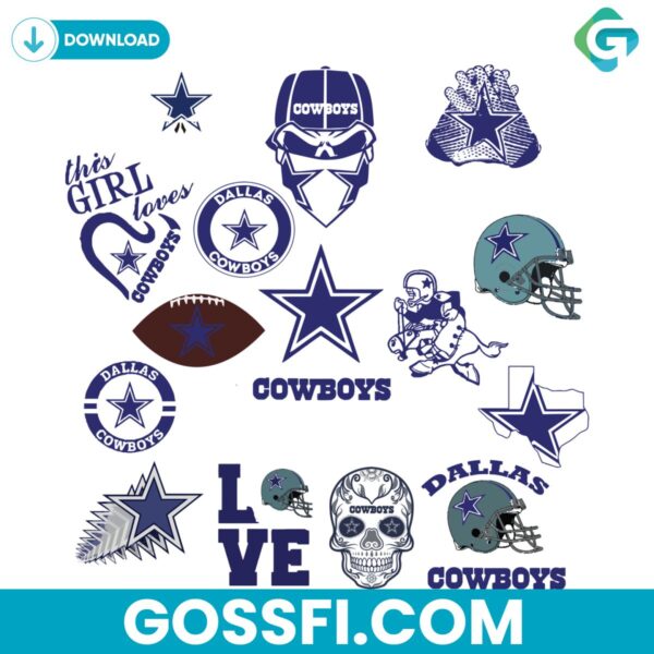 bundle-dallas-cowboys-football-team-svg