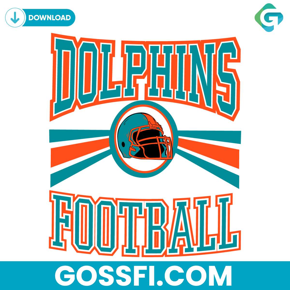 retro-dolphins-football-helmet-svg-digital-download