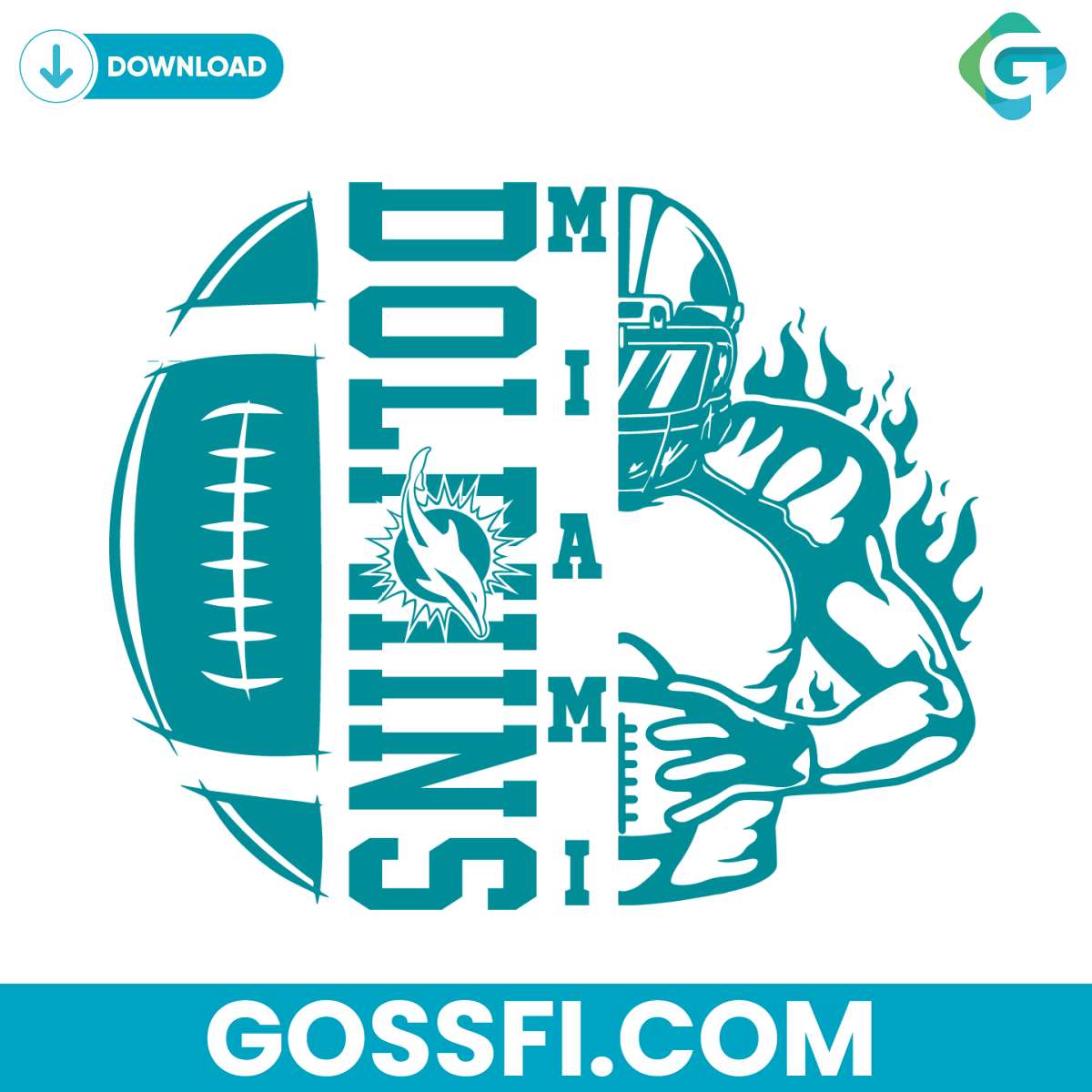 miami-dolphins-football-player-svg-digital-download