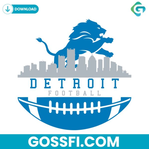 detroit-lions-football-skyline-svg-digital-download