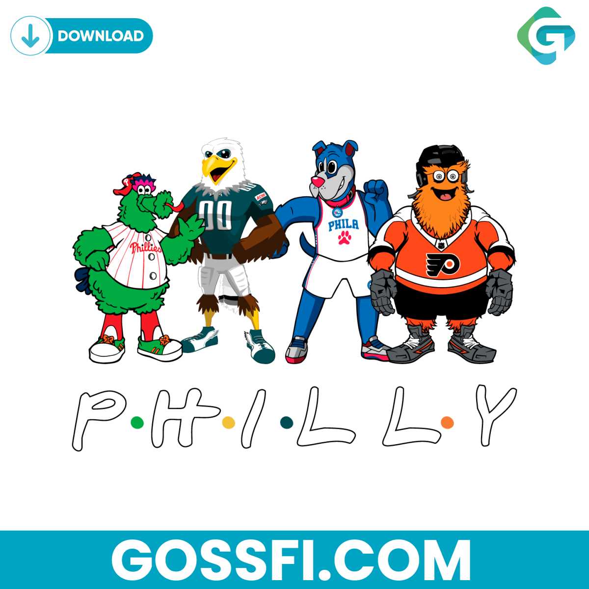 philly-sports-mascots-svg-digital-download
