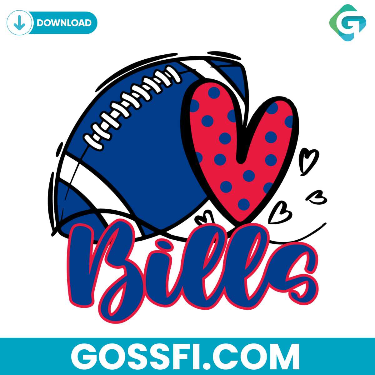 bills-heart-football-svg-digital-download