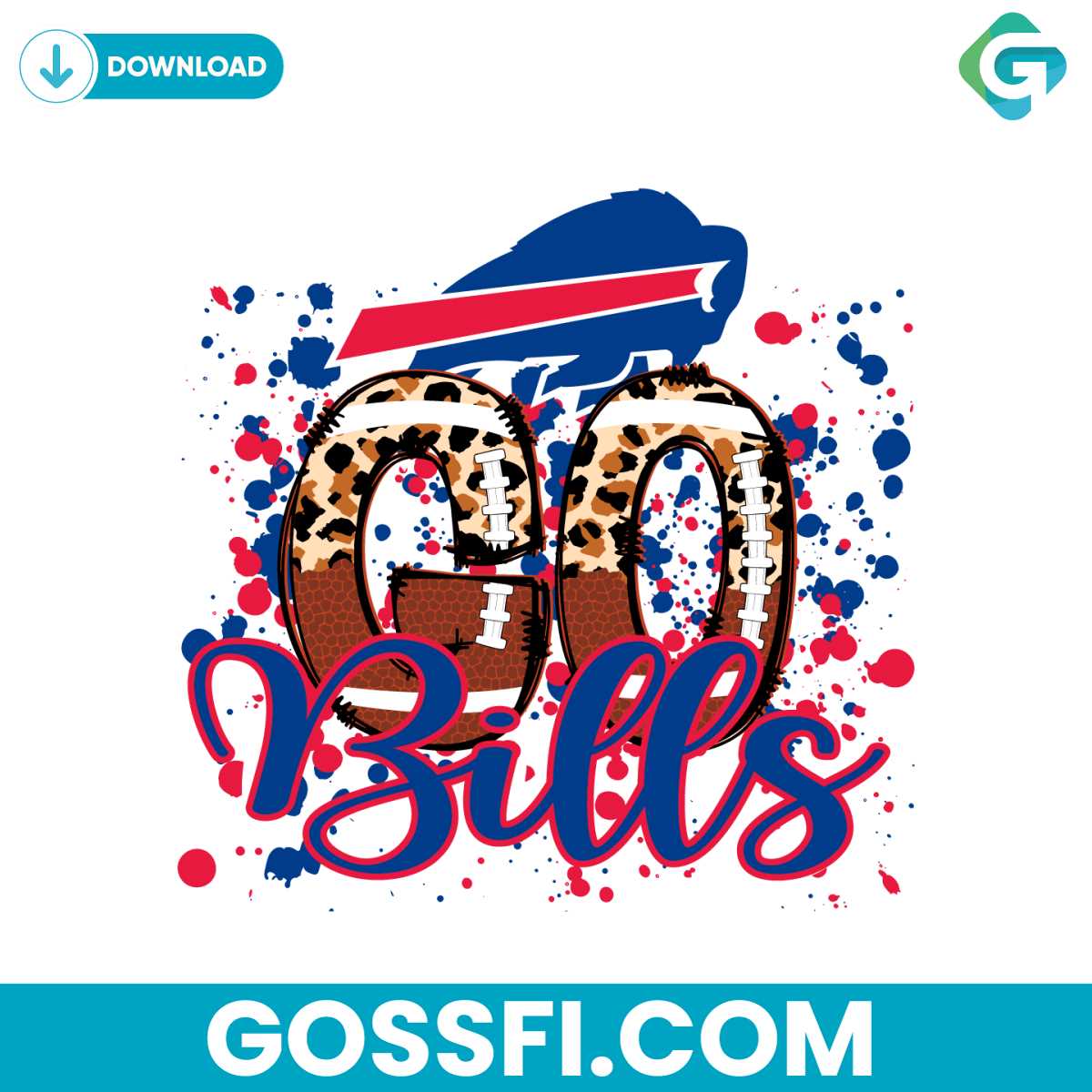 go-bills-leopard-pattern-svg-digital-download