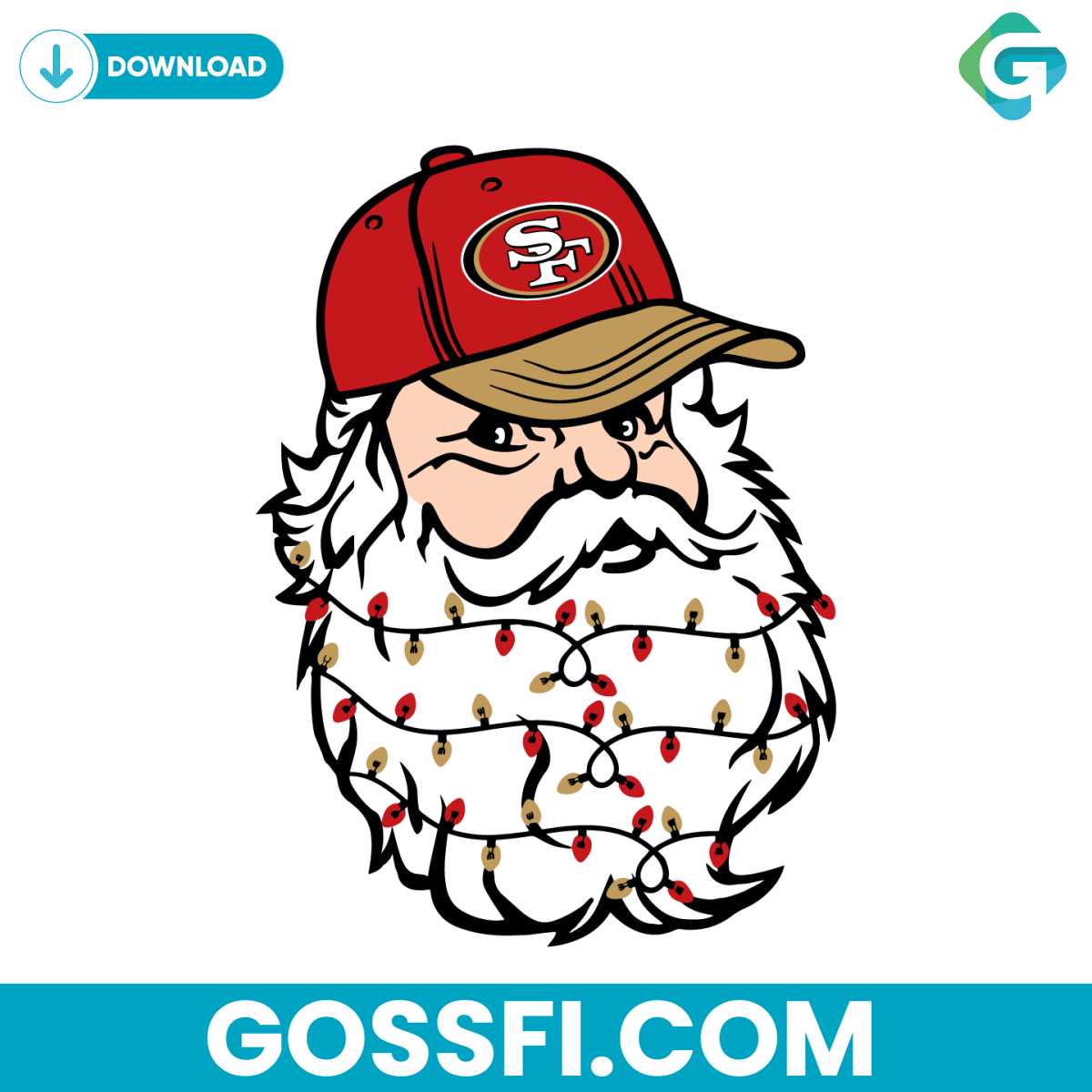 santa-san-francisco-49ers-football-svg-digital-download