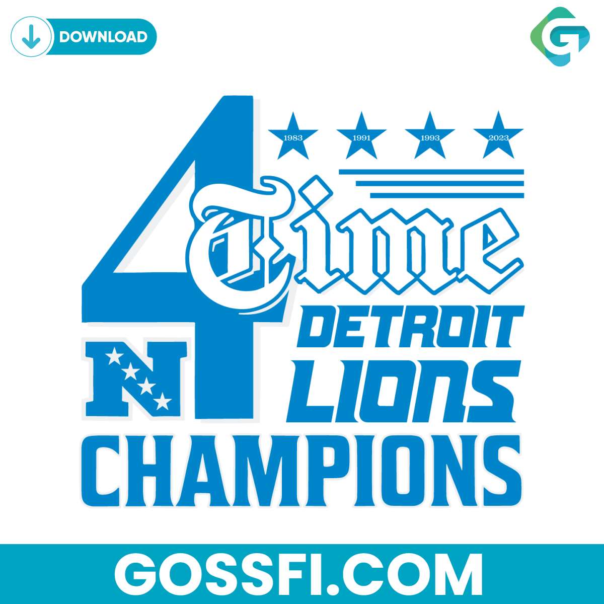 4-time-detroit-lions-champions-svg-digital-download