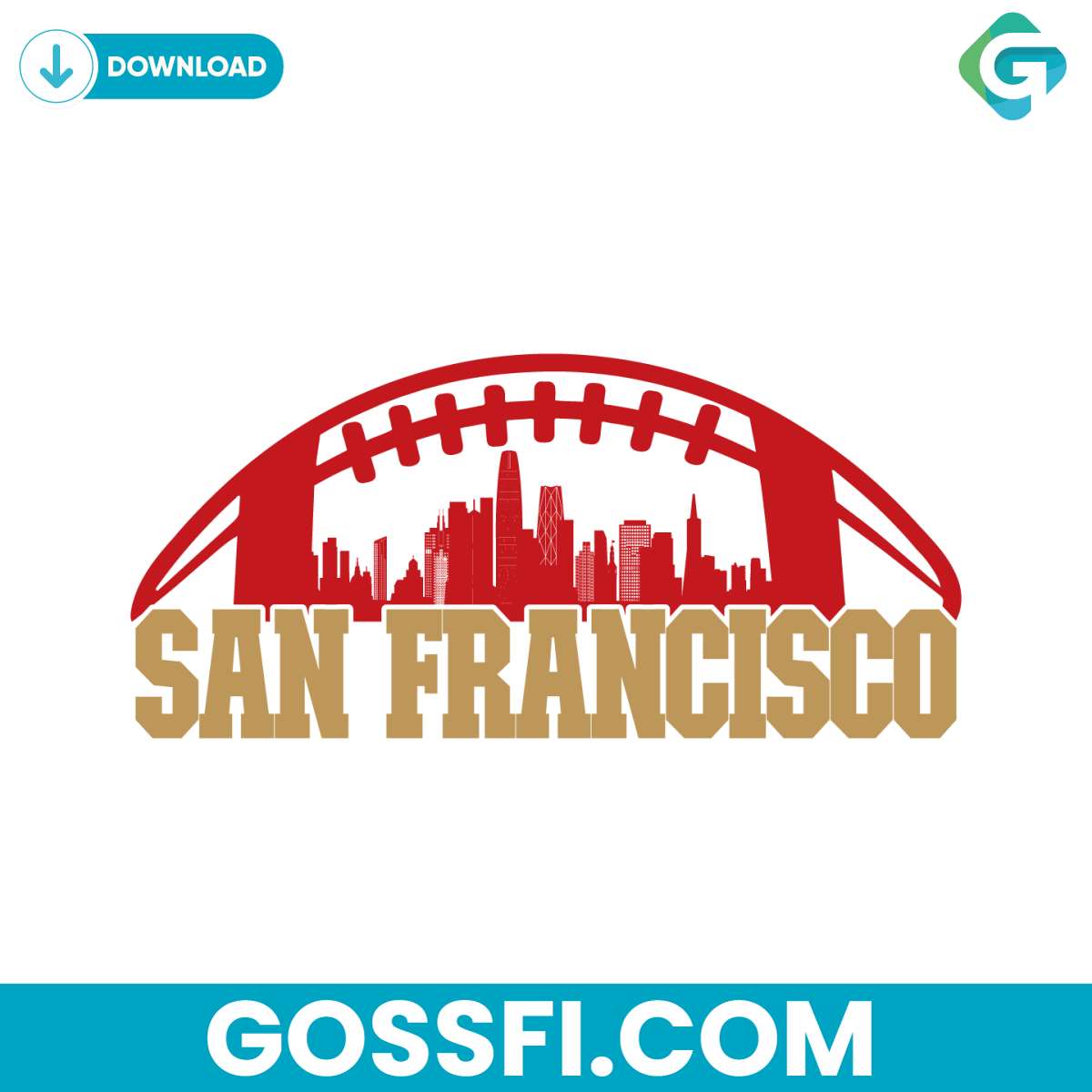 san-francisco-football-skyline-svg-digital-download