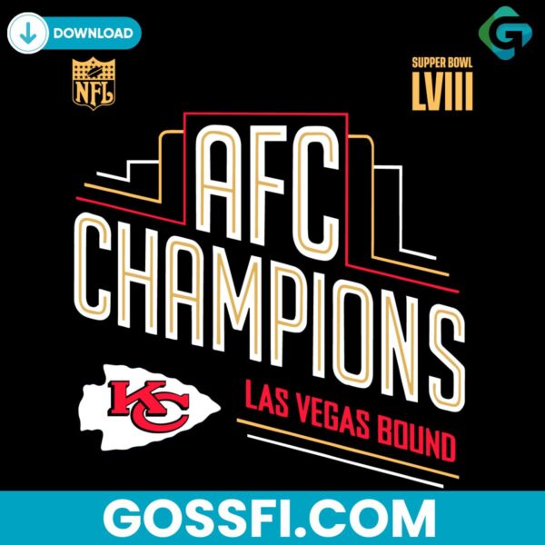 kansas-city-chiefs-afc-champions-super-bowl-lviii-las-vegas-bound-svg