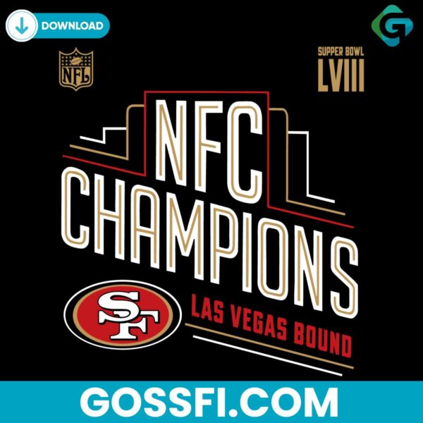 nfc-champions-49ers-football-las-vegas-bound-svg