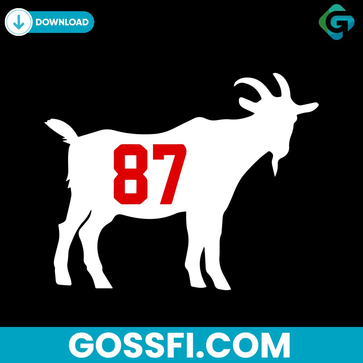 travis-kelce-goat-87-kansas-city-chiefs-player-svg