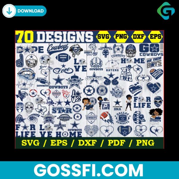 70-designs-dallas-cowboys-football-svg-bundle