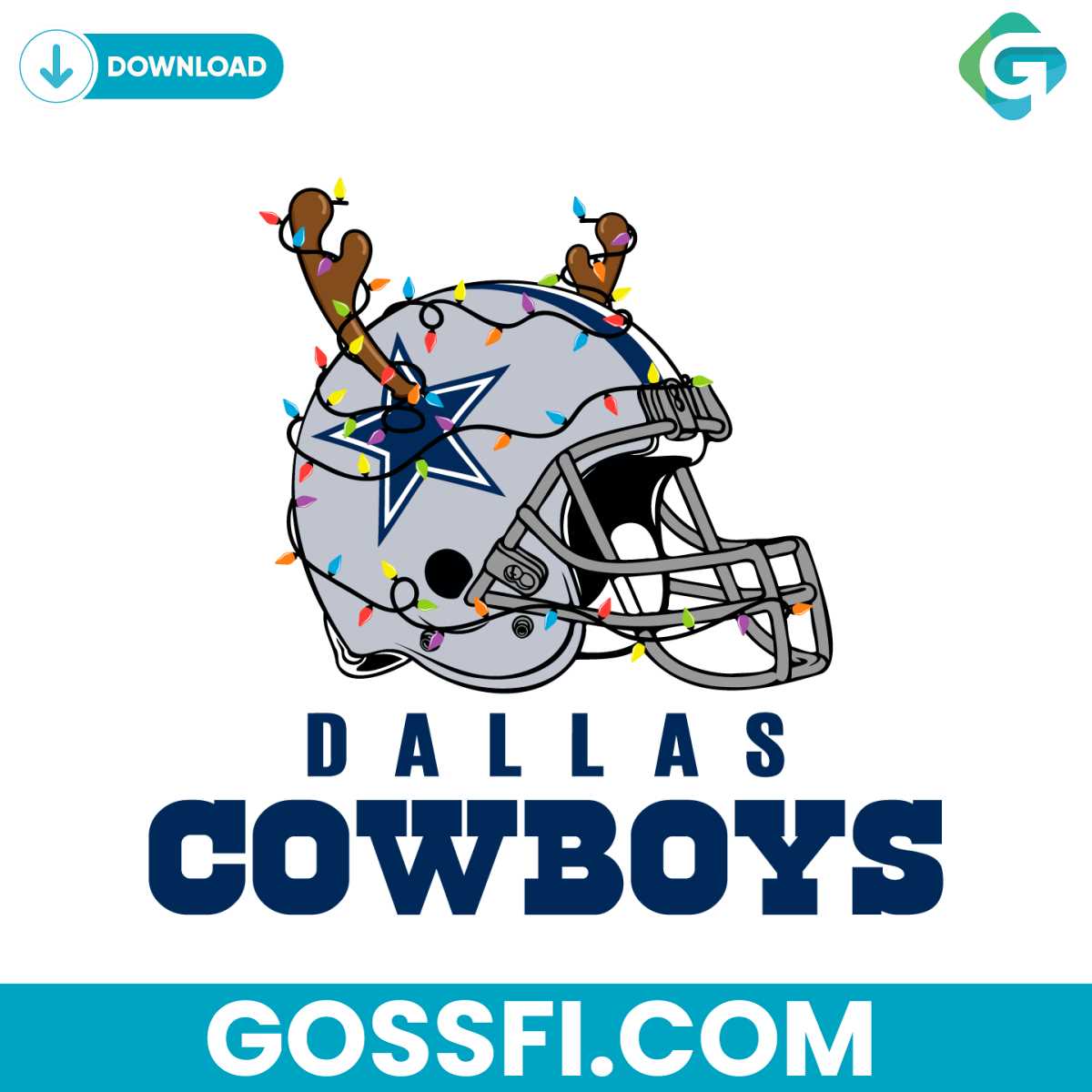 dallas-cowboys-helmet-deer-antlers-svg-digital-download