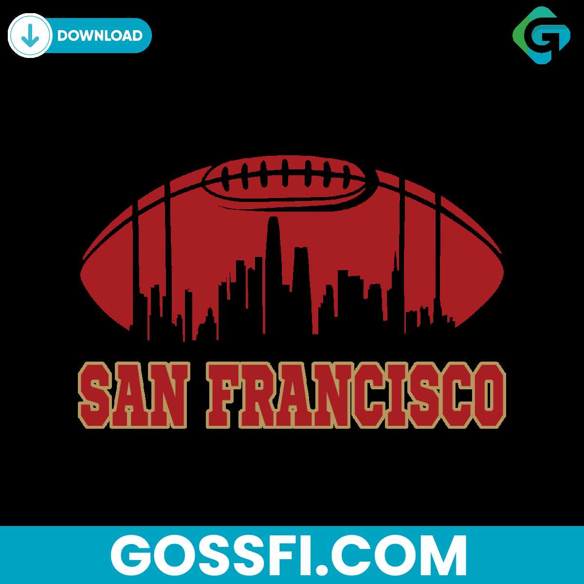 san-francisco-49ers-1946-football-skyline-svg-digital-download