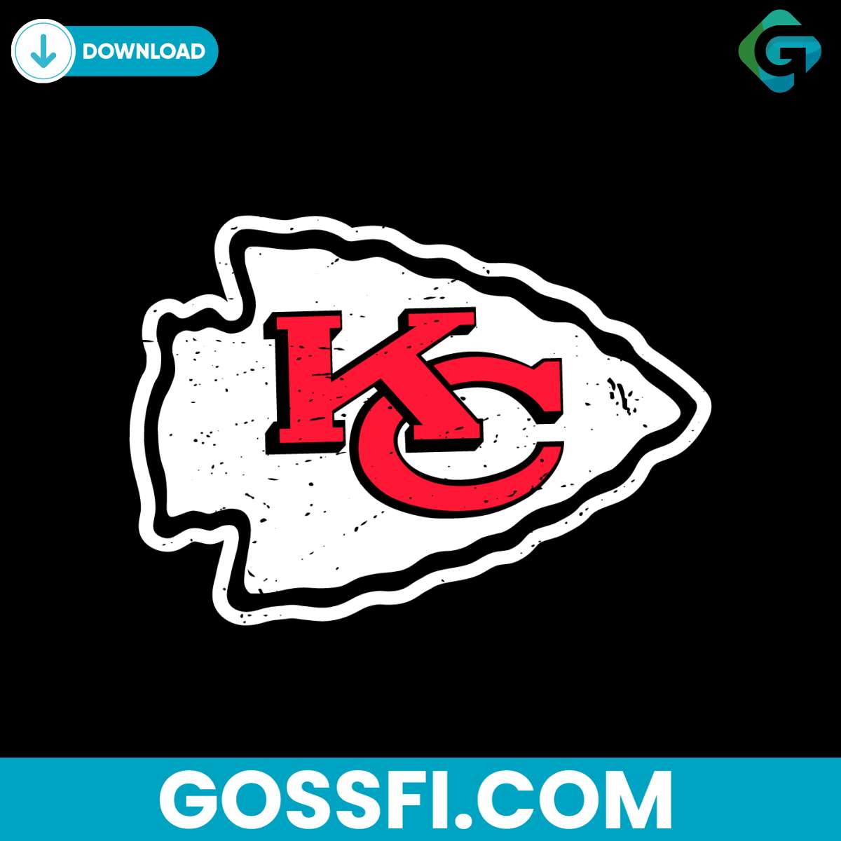 Vintage Kansas City Chiefs Football Logo Svg - Gossfi.com