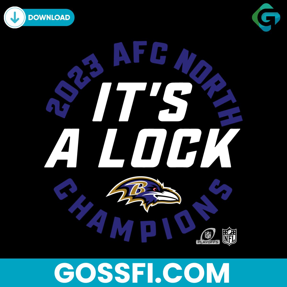 its-a-lock-2023-afc-north-champions-baltimore-ravens-svg