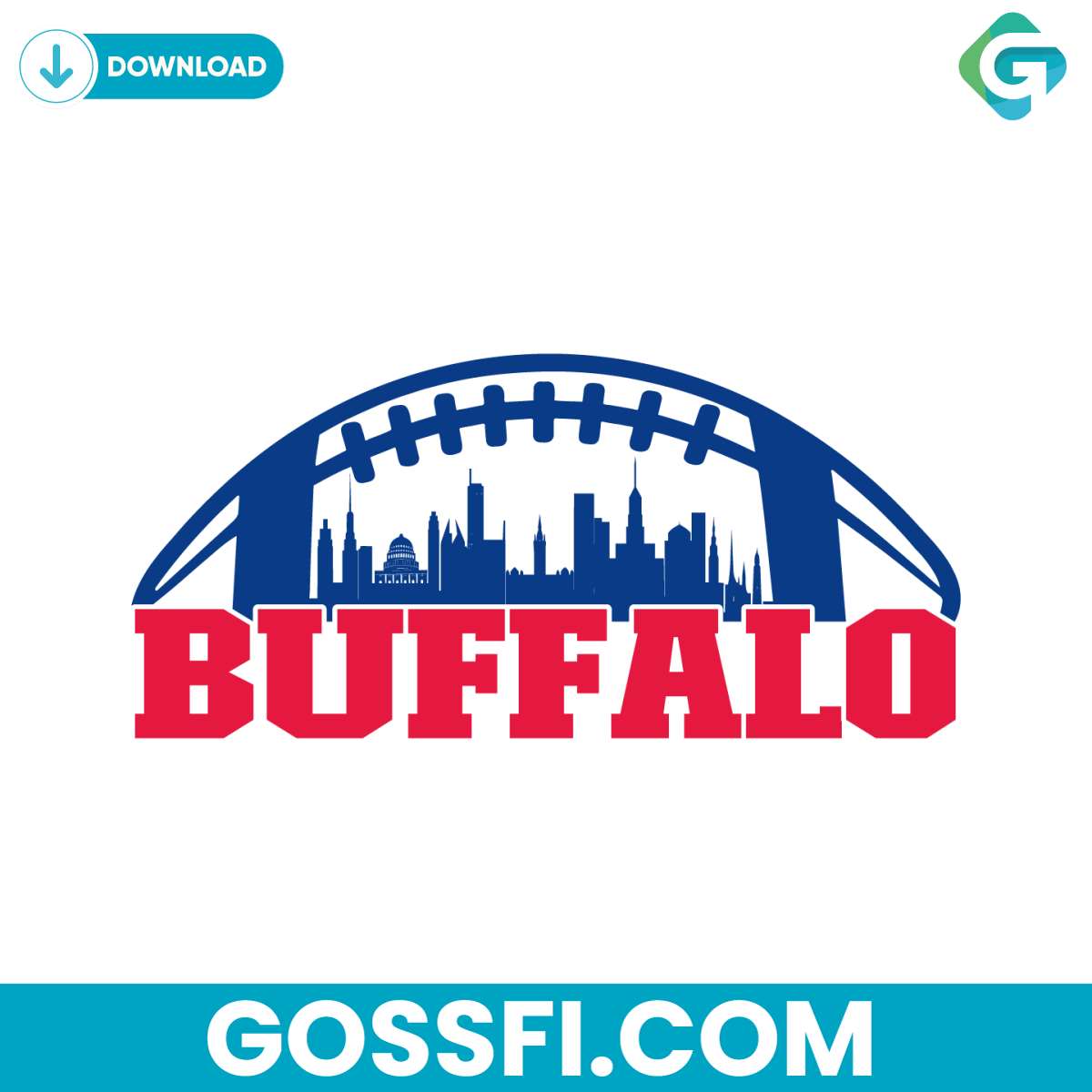 buffalo-football-skyline-svg-digital-download