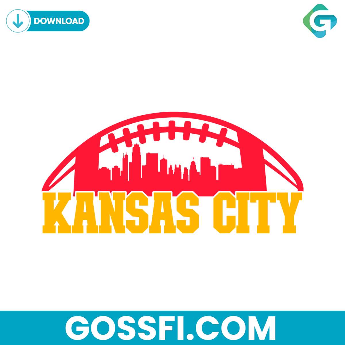 kansas-city-football-skyline-svg-digital-download