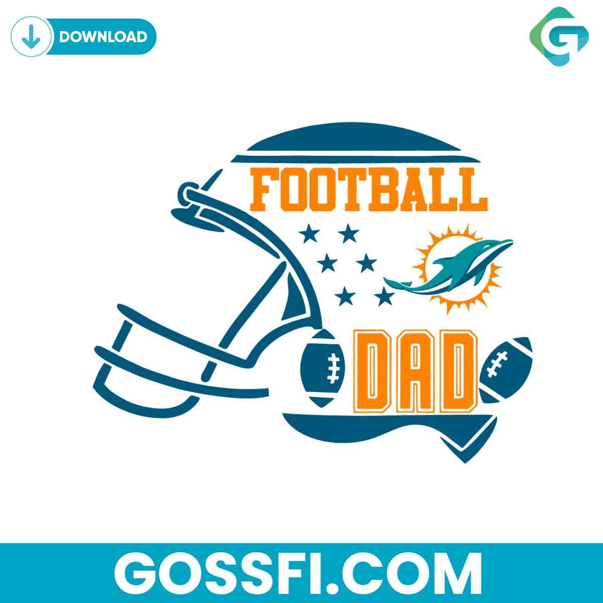 football-dad-miami-dolphins-helmet-svg