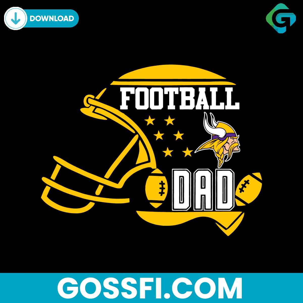 football-dad-minnesota-vikings-helmet-svg