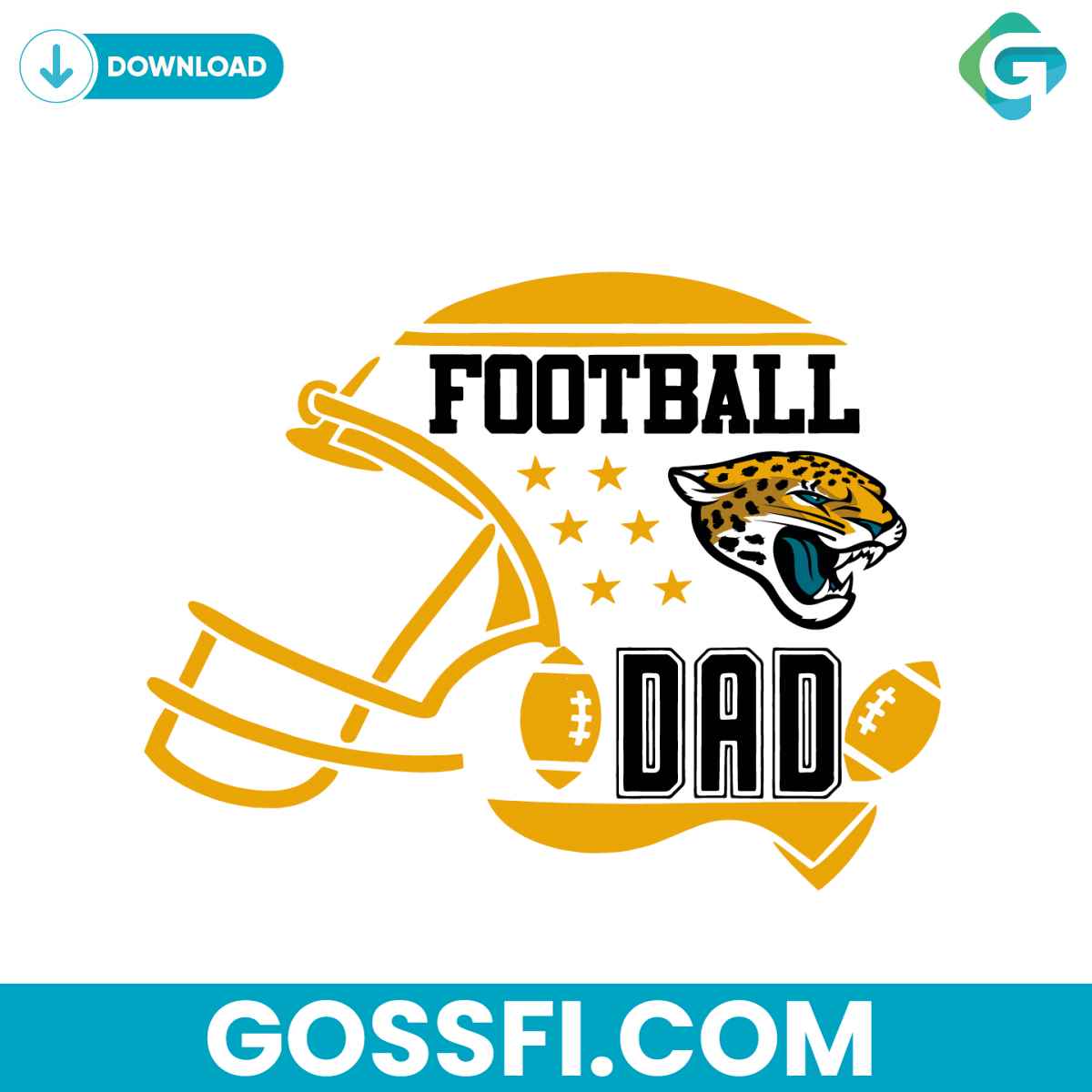 football-dad-jacksonville-jaguars-nfl-svg