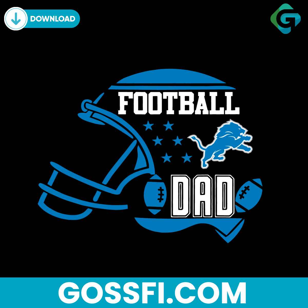 football-dad-detroit-lions-helmet-nfl-svg