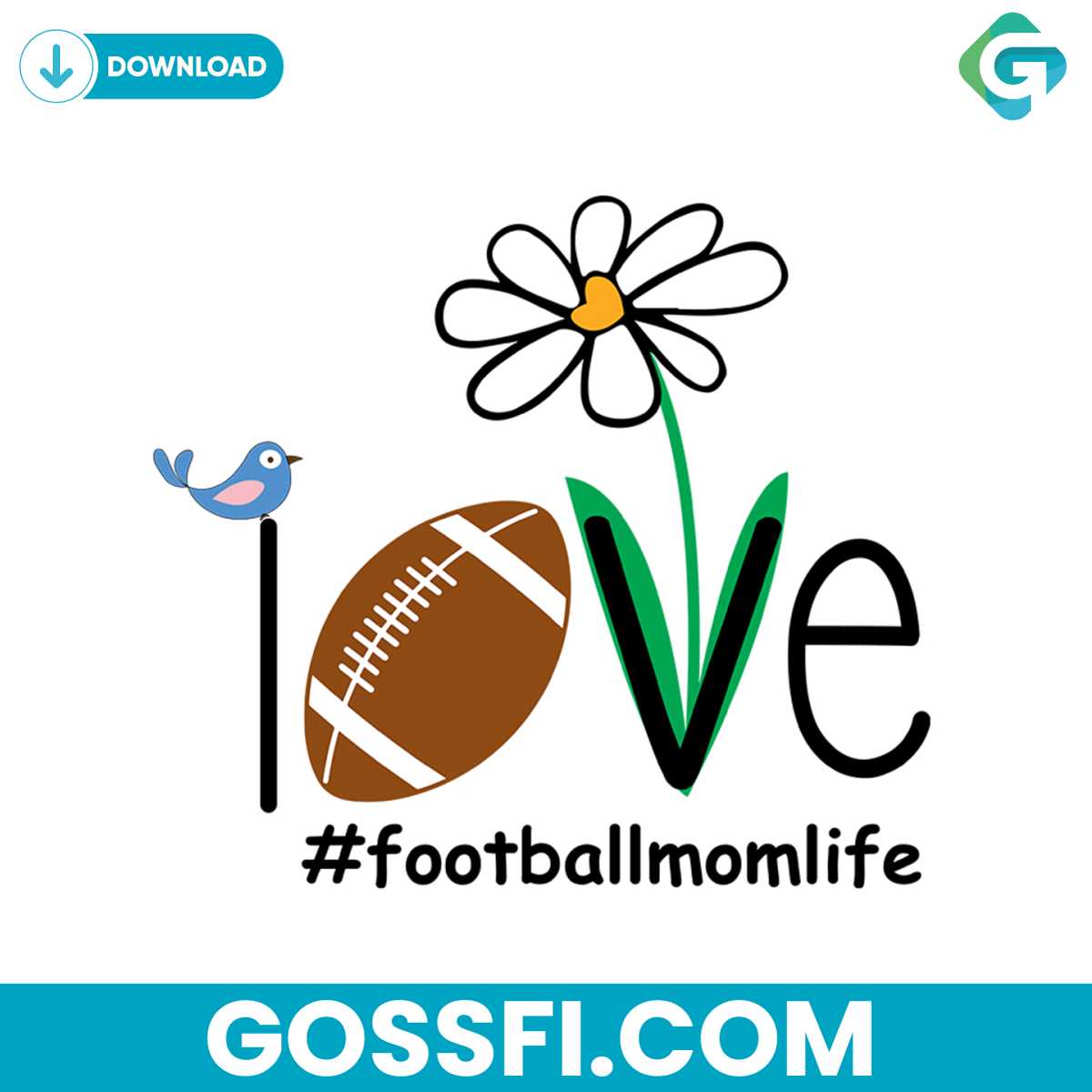 love-football-mom-life-svg-digital-download