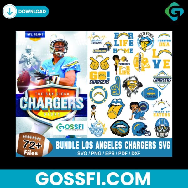 72-los-angeles-chargers-football-svg-bundle
