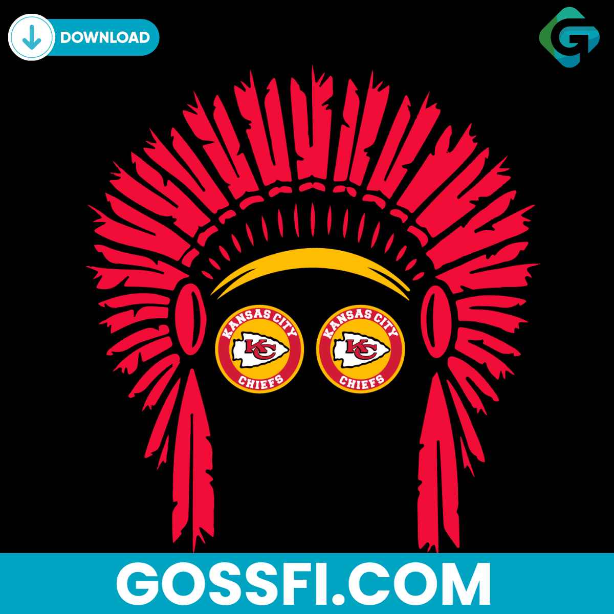 kansas-city-chiefs-headdress-svg-digital-download