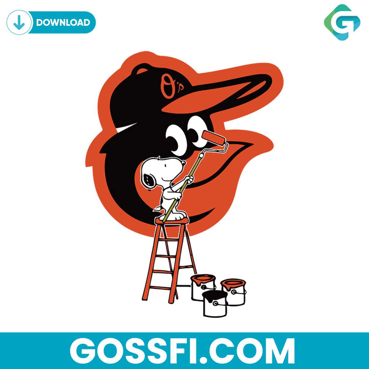 snoopy-paints-the-baltimore-orioles-logo-svg
