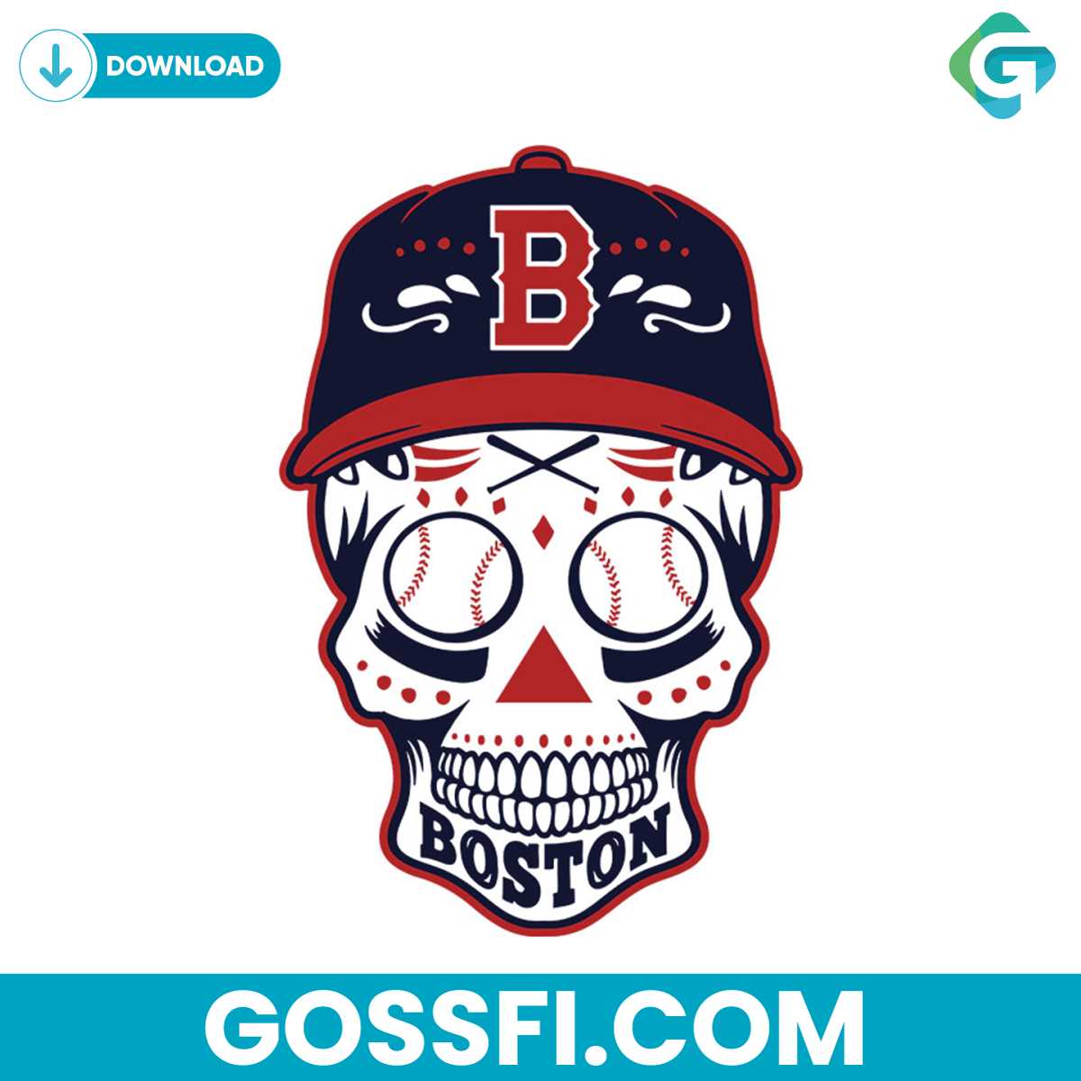 boston-red-sox-skull-svg-digital-download