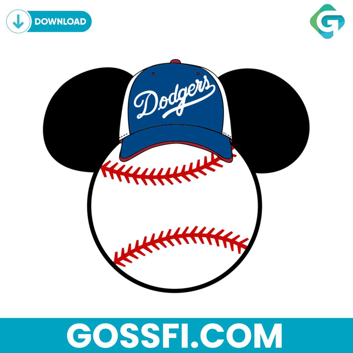 los-angeles-dodgers-mickey-mouse-head-svg