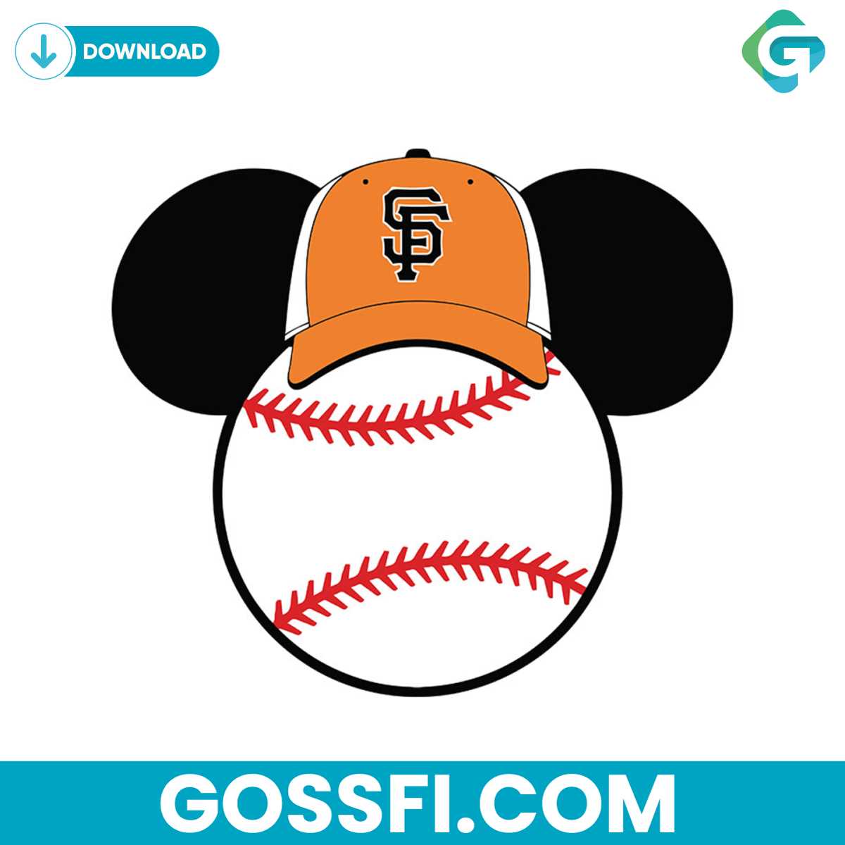 san-francisco-giants-mickey-mouse-svg-digital-download