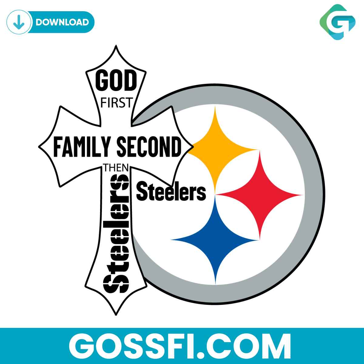 god-first-family-second-then-steelers-svg