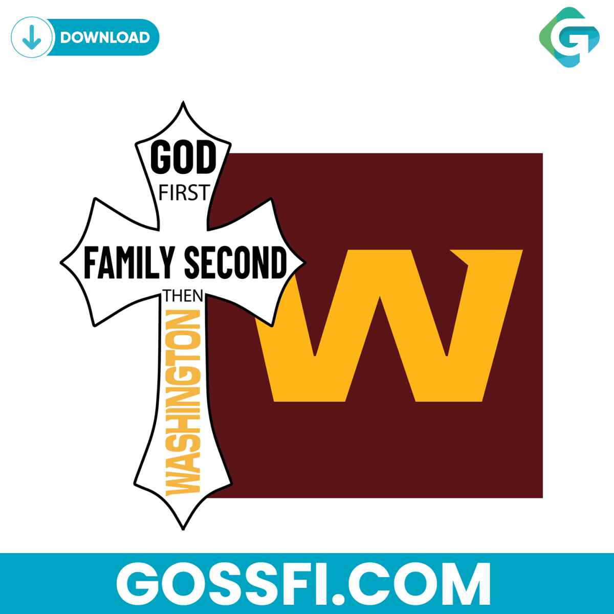god-first-family-second-then-washington-svg