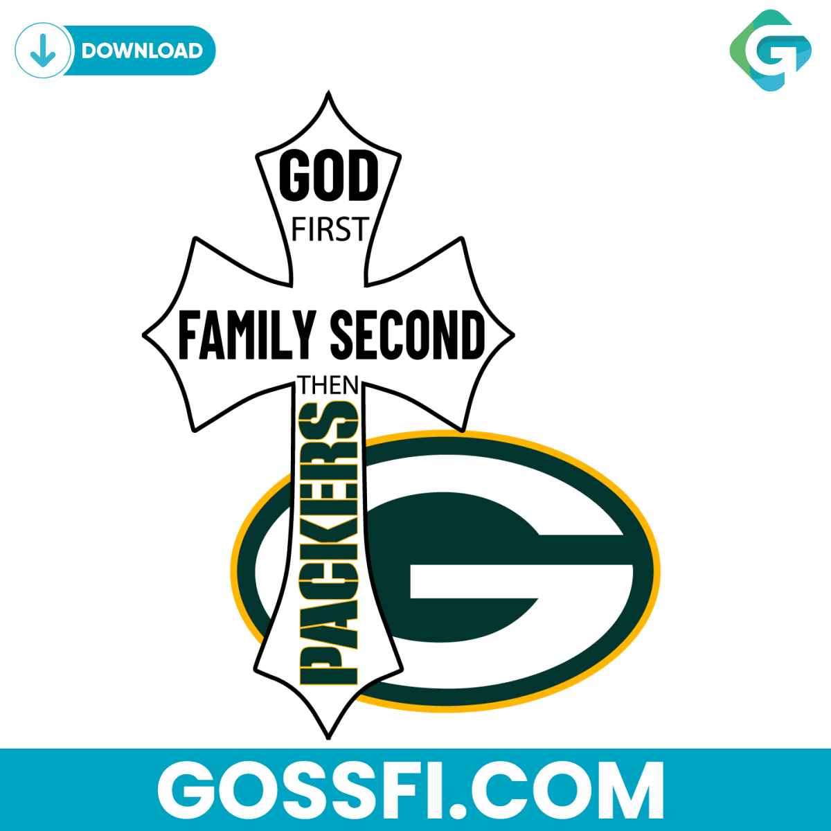 god-first-family-second-then-packers-svg