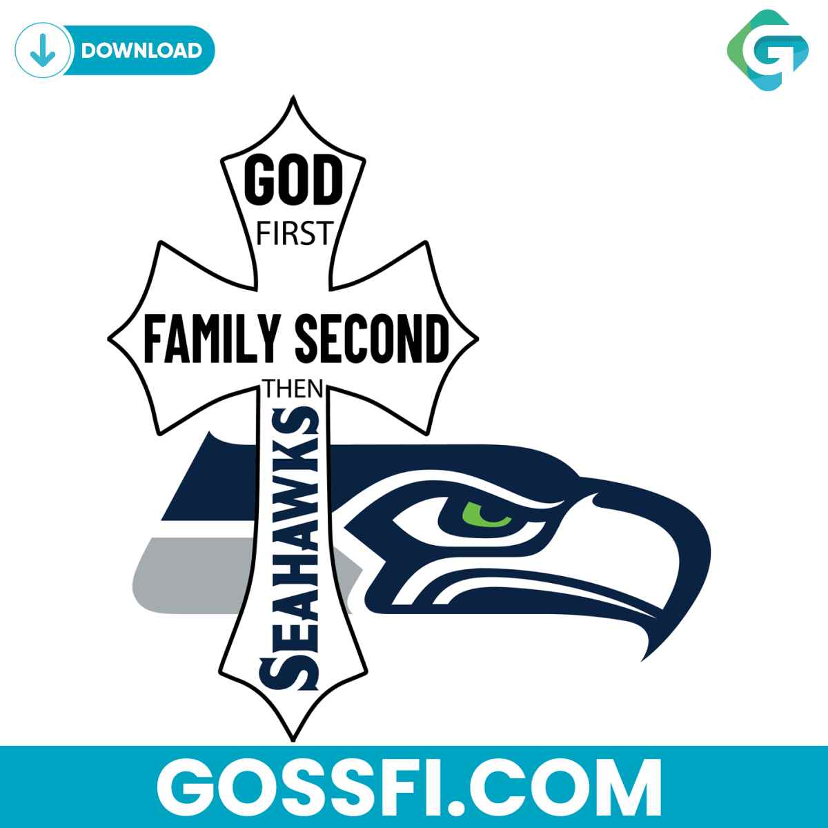 god-first-family-second-then-seahawks-svg