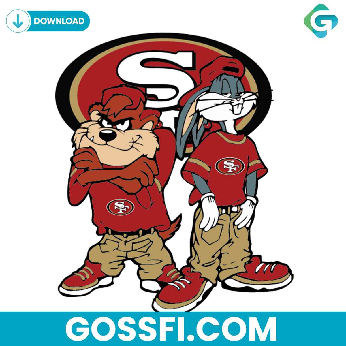 looney-tunes-hip-hop-san-francisco-49ers-svg