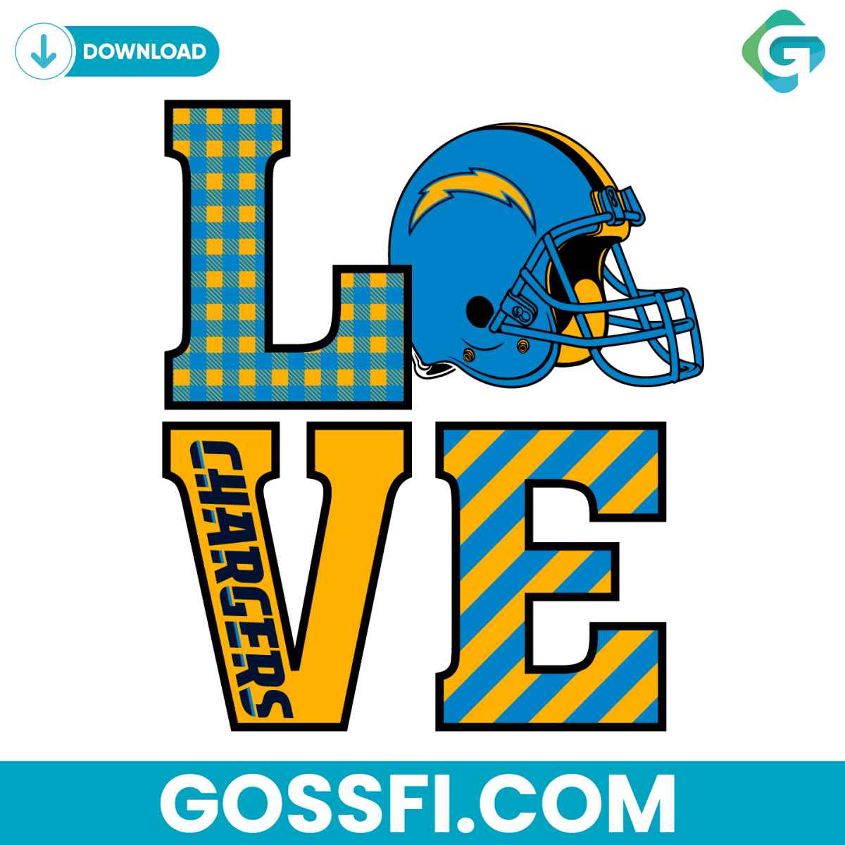 love-los-angeles-chargers-helmet-svg