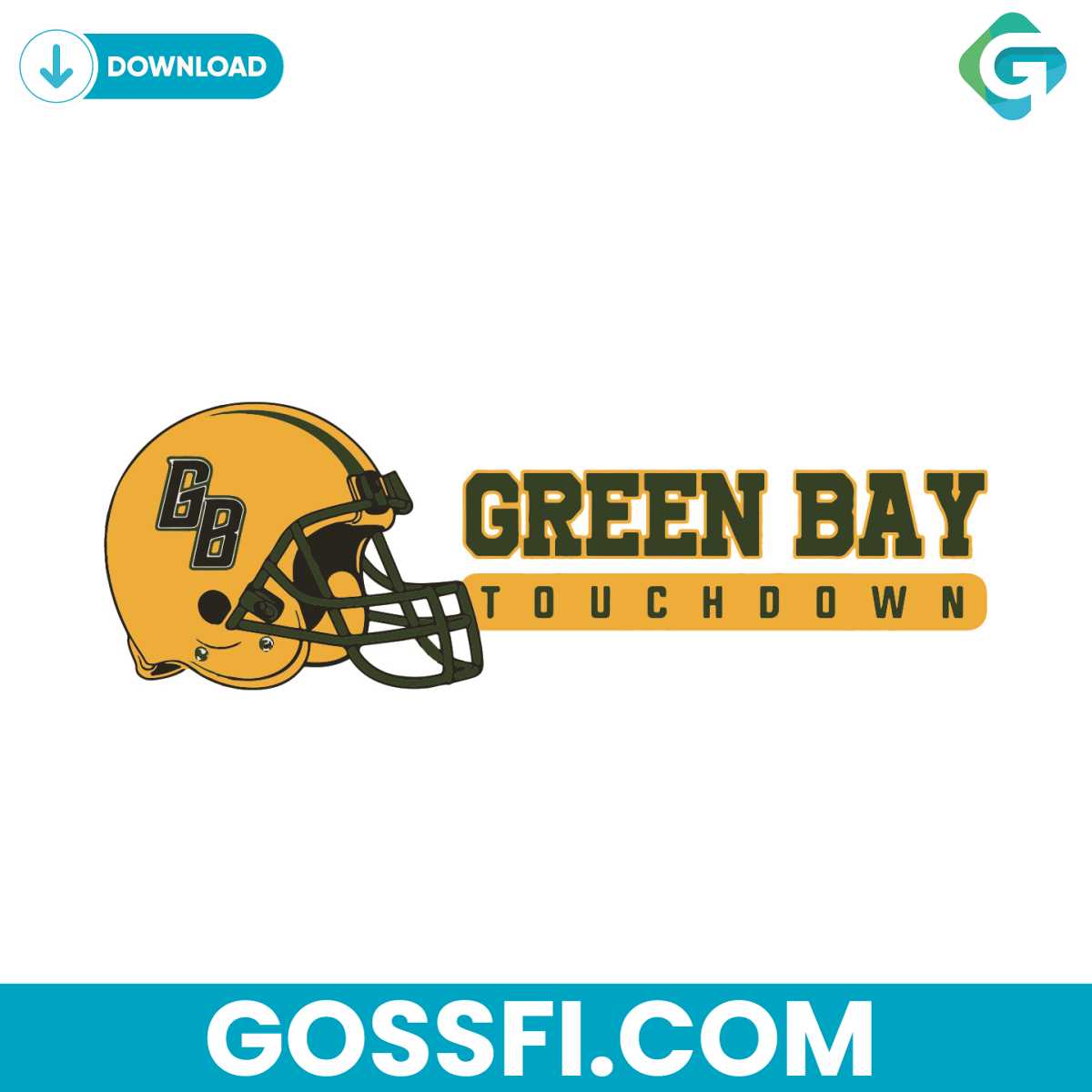 green-bay-football-touchdown-svg-digital-download